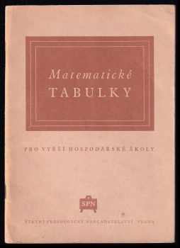 Matematické tabulky pro vyšší hospodářské školy