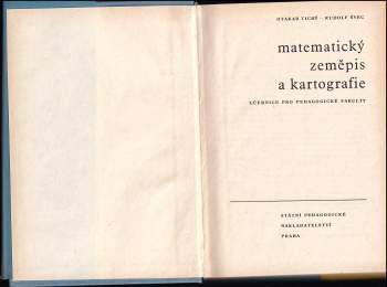 Otakar Tichý: Matematický zeměpis a kartografie