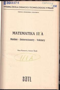 Hana Kamasová: Matematika 1