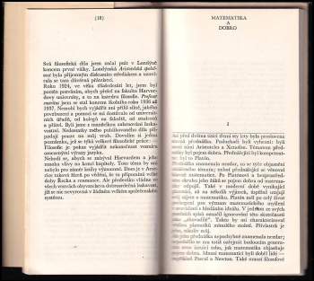 Alfred North Whitehead: Matematika a dobro a jiné eseje