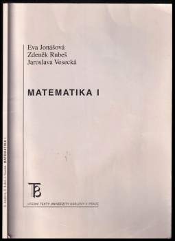 Jaroslava Vesecká: Matematika I