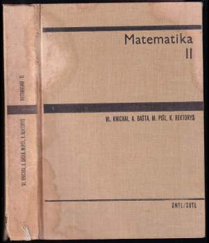 Matematika II : [Díl] 2 - Vladimír Knichal, Jaroslav Chudý, Čestmír Vitner (1966, Státní nakladatelství technické literatury) - ID: 763940