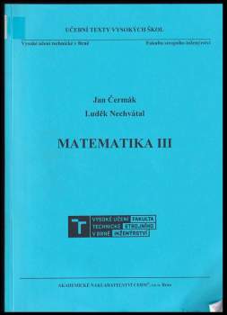 Jan Čermák: Matematika III