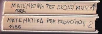 Vladimír Huťka: Matematika pre ekonómov - KOMPLET - Díl 1. + 2.