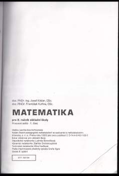 František Kuřina: Matematika pro 2. ročník základní školy