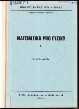 Jiří Kopáček: Matematika pro fyziky I