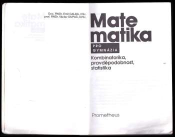 Emil Calda: Matematika pro gymnázia