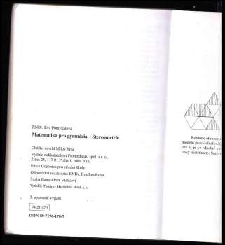 Eva Pomykalová: Matematika pro gymnázia