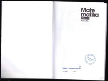 Eva Pomykalová: Matematika pro gymnázia