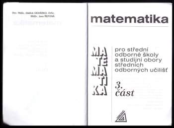 Oldřich Odvárko: Matematika pro střední odborné školy a studijní obory středních odborných učilišť