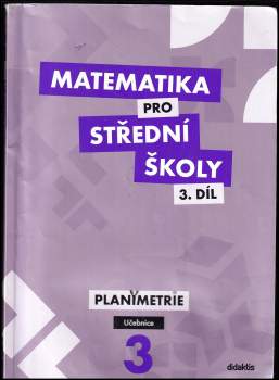 Matematika pro střední školy, Planimetrie