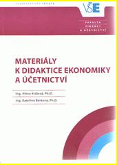 Materiály k didaktice ekonomiky a účetnictví