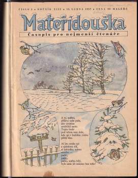 Mateřídouška - různá čísla z ročníků XIV, XV, XVI