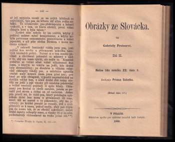 Gabriela Preissová: Matice lidu - ročník XX. - čísla 1, 2 a 3 - Obrázky ze Slovácka I a II. díl + Duševní život zvířat
