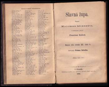 Ferdinand Schulz: Matice lidu - ročník XX. - číslo 4, 5 a 6 - Duševní život zvířat - druhá část od strany 145 + Slavná župa + Česká Magdalena