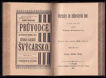 Vlasta Pittnerová: Matice lidu - ročník XXXI. - čísla 4, 5 a 6 - Z podání lidového + Obrázky ze žďárských hor + Národopis - Díl IV - Národové afričtí