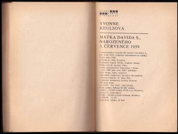 Yvonne Keuls: Matka Davida S., narozeného 3. července 1959