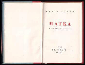 Karel Čapek: Matka