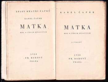 Karel Čapek: Matka