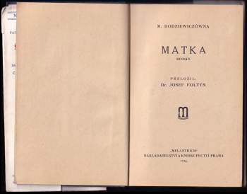 Maria Rodziewiczówna: Matka