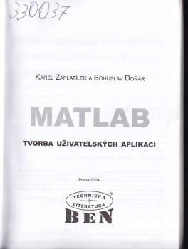 Karel Zaplatílek: MATLAB