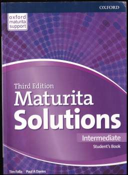 Maturita solutions - Intermediate. Student's book, Third edition.