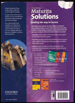 Tim Falla: Maturita solutions - Intermediate. Student's book, Third edition.