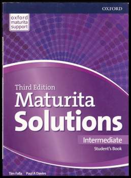Tim Falla: Maturita solutions - Intermediate. Student's book, Third edition.