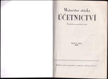 Radek Veselý: Maturitní otázky - účetnictví