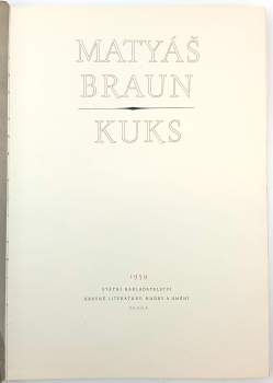 Josef Prošek: Matyáš Braun - Kuks