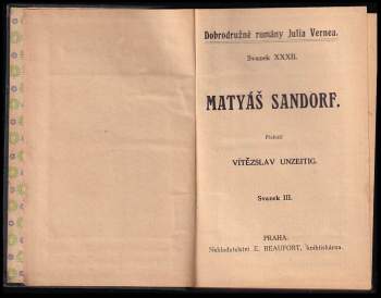 Jules Verne: Matyáš Sandorf