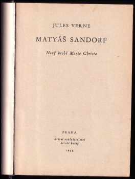Jules Verne: Matyáš Sandorf
