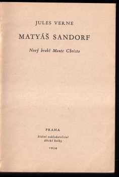 Jules Verne: Matyáš Sandorf