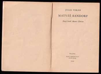 Jules Verne: Matyáš Sandorf