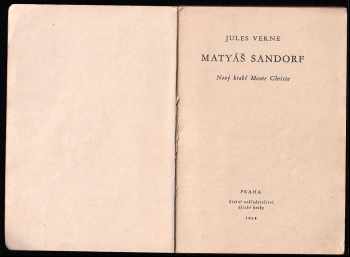 Jules Verne: Matyáš Sandorf BEZ OBÁLKY