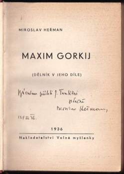 Miroslav Heřman: Maxim Gorkij