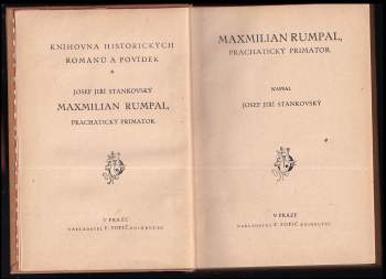 Josef Jiří Stankovský: Maxmilian Rumpal, prachatický primátor