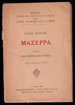 George Gordon Byron Byron: Mazeppa