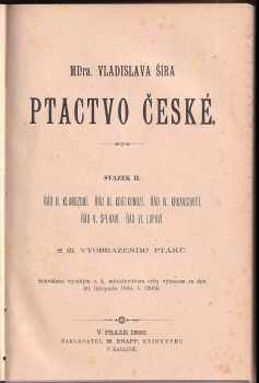 Vladislav Šír: Mdra. Vladislava Šíra Ptactvo české