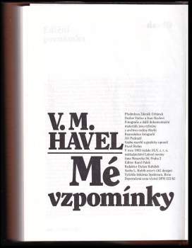 Václav Maria Havel: Mé vzpomínky