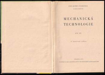 Evžen Tomeček: Mechanická technologie