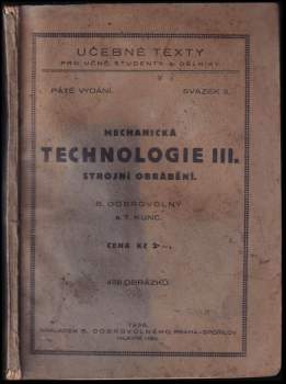Mechanická technologie III