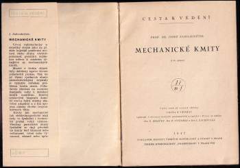 Josef Zahradníček: Mechanické kmity