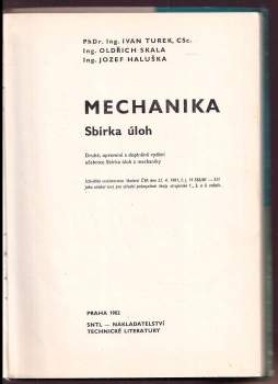 Ivan Turek: Mechanika, sbírka úloh
