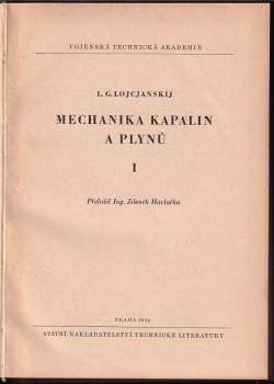 Lev Gerasimovič Lojcjanskij: Mechanika kapalin a plynů