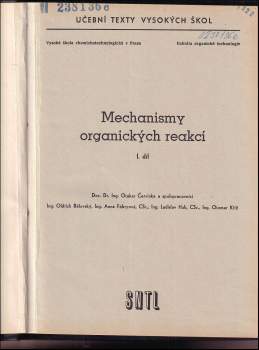 Otakar Červinka: Mechanismy organických reakcí
