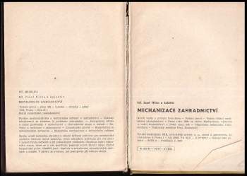 Josef Hlína: Mechanizace zahradnictví