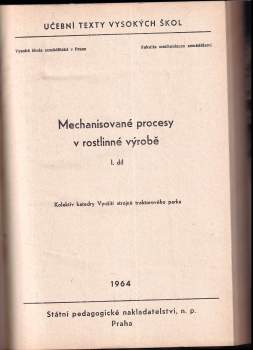 Mechanizované procesy v rostlinné výrobě