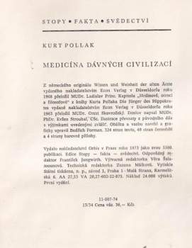Kurt Pollak: Medicína dávných civilizací