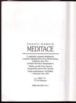 Shakti Gawain: Meditace